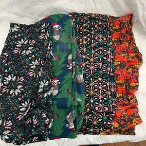 Lularoe ONE SIZE Colorful Patterned Leggings Lot